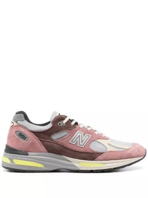 LUCY New Balance MADE in UK 991v2 logo-patch sneakers  0112