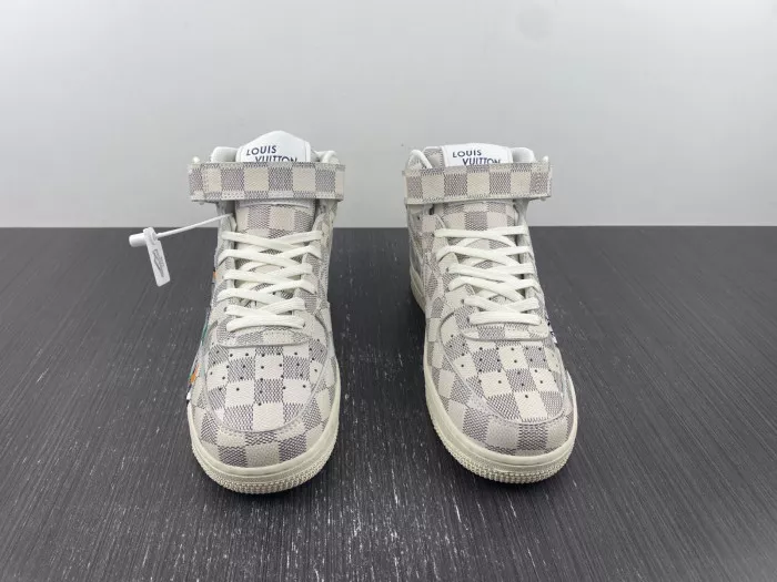 Cheap LUCY Louis Vuitton Nike Air Force 1 Mid By Virgil Abloh Graffiti 0114