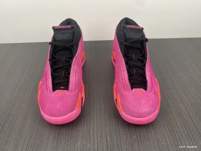 Rep LUCY (W) Low Pink Retro Jordan 14 Shocking DH4121-600 0226