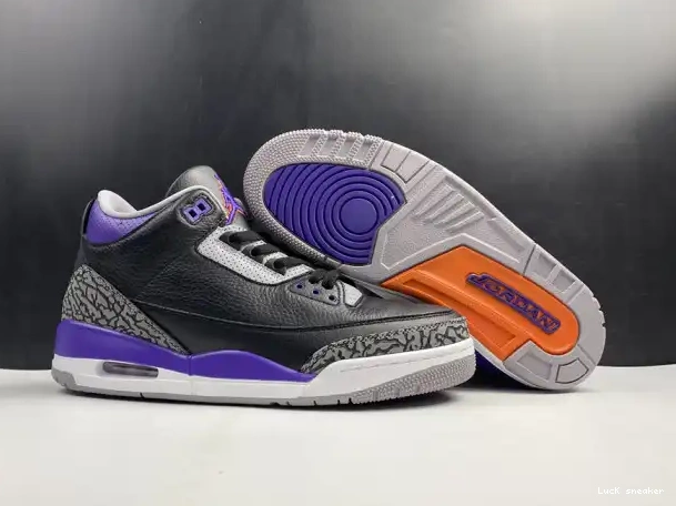 Rep LUCY Retro Court Jordan Black 3 Purple 050 Air CT8532 0216