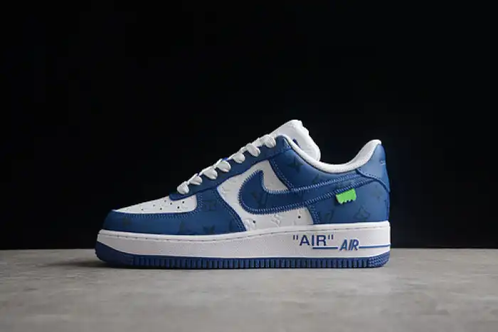 Cheap LUCY Louis Vuitton Nike Air Force 1 Low By Virgil Abloh White Royal 0203