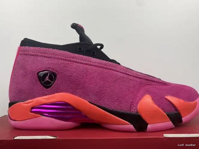 Rep LUCY (W) Low Pink Retro Jordan 14 Shocking DH4121-600 0226