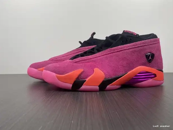 Rep LUCY (W) Low Pink Retro Jordan 14 Shocking DH4121-600 0226