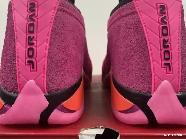 Rep LUCY (W) Low Pink Retro Jordan 14 Shocking DH4121-600 0226