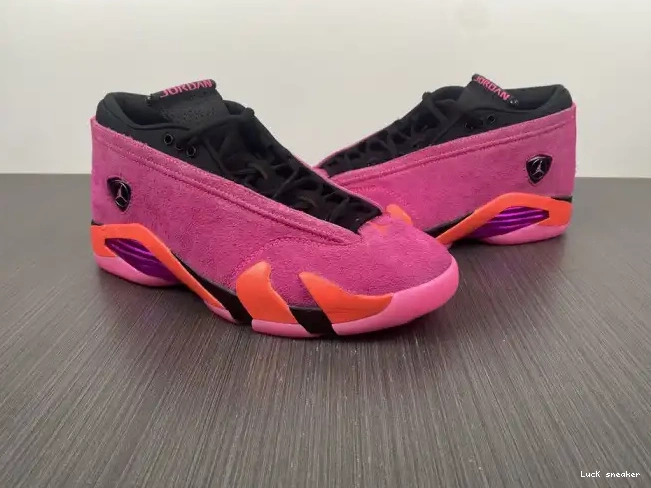 Rep LUCY (W) Low Pink Retro Jordan 14 Shocking DH4121-600 0226