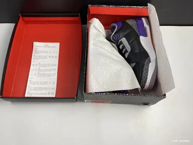 Rep LUCY Retro Court Jordan Black 3 Purple 050 Air CT8532 0216