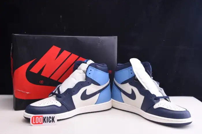 Reps LUCY Air Jordan 1 Retro High OG Obsidian 555088-140 0201