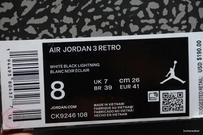 Rep LUCY LASER JORDAN 3 AIR CK9246-108 ORANGE RETRO (W) 0224