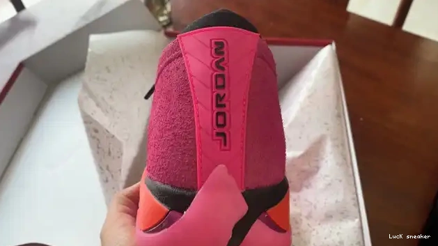 Rep LUCY (W) Low Pink Retro Jordan 14 Shocking DH4121-600 0226