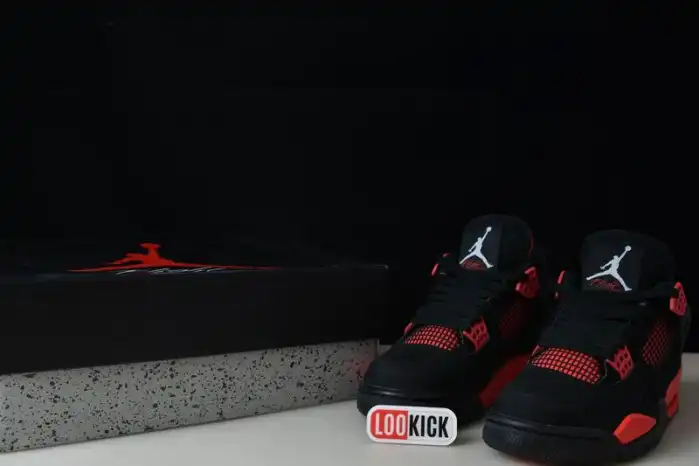 Reps LUCY Air Jordan 4 Red Thunder CT8527-016 0206