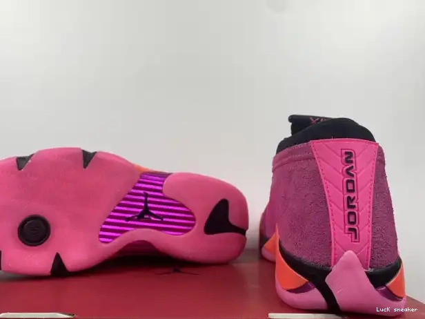 Rep LUCY (W) Low Pink Retro Jordan 14 Shocking DH4121-600 0226