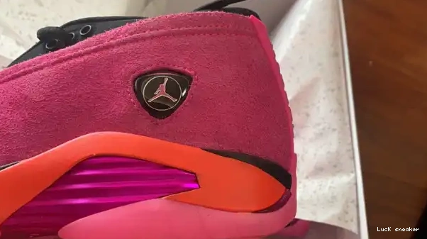 Rep LUCY (W) Low Pink Retro Jordan 14 Shocking DH4121-600 0226