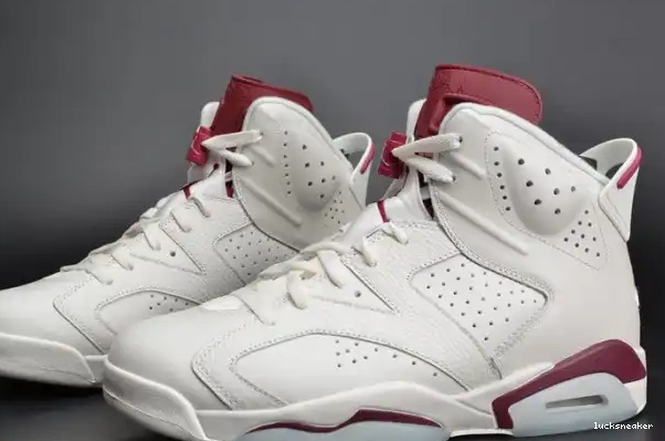 Cheap LUCY 384664-116 white Retro Jordan Air 6 Maroon 0305