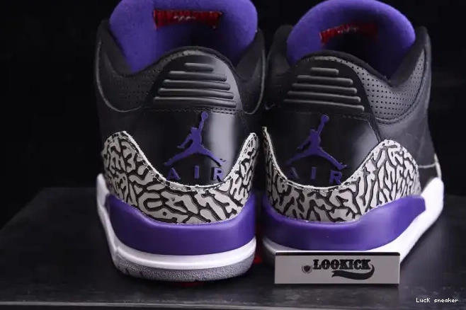 Cheap LUCY Purple Jordan CT8532-050 3 Court Air Retro Black 0321