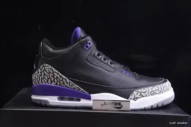 Cheap LUCY Purple Jordan CT8532-050 3 Court Air Retro Black 0321