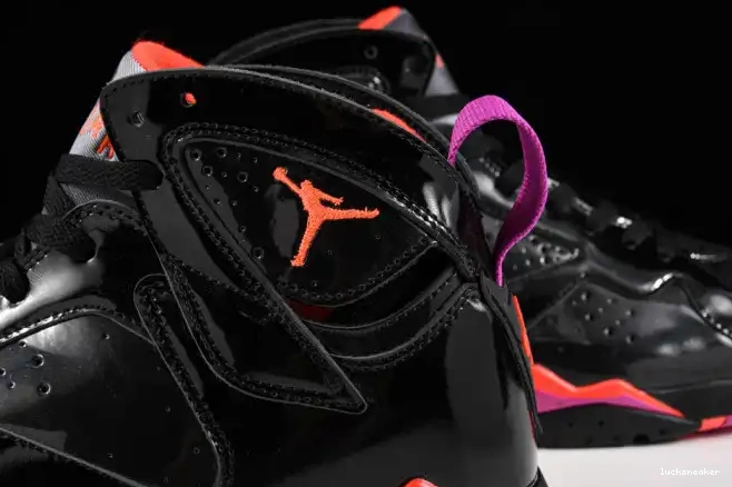 Rep LUCY 7 Jordan Air Black Retro Patent 313358-006 0318