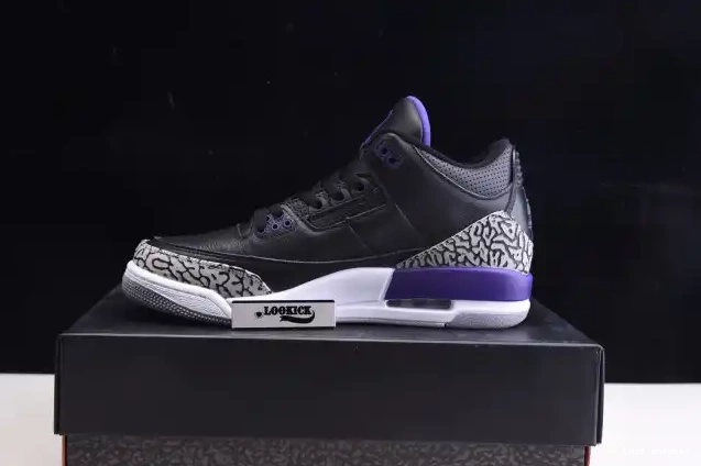Cheap LUCY Purple Jordan CT8532-050 3 Court Air Retro Black 0321