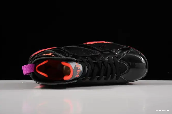 Rep LUCY 7 Jordan Air Black Retro Patent 313358-006 0318