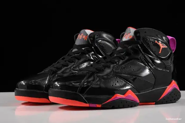 Rep LUCY 7 Jordan Air Black Retro Patent 313358-006 0318