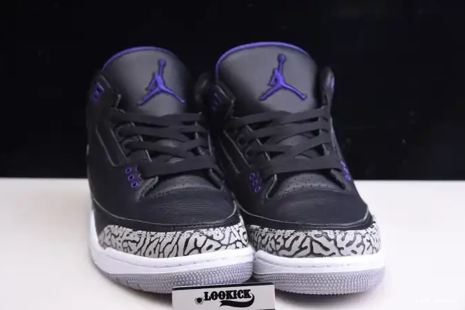Cheap LUCY Purple Jordan CT8532-050 3 Court Air Retro Black 0321