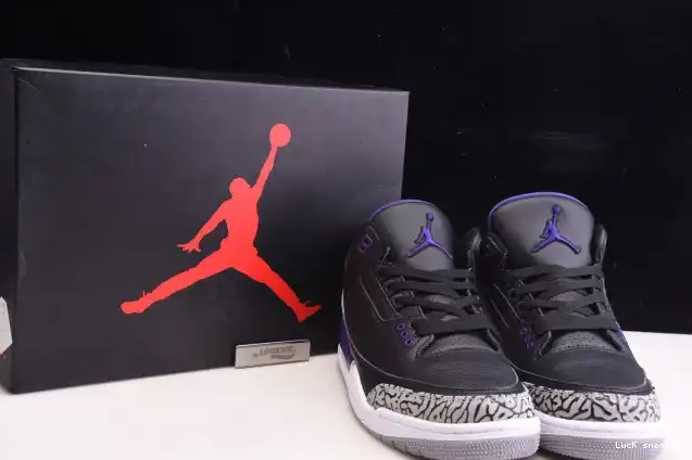 Cheap LUCY Purple Jordan CT8532-050 3 Court Air Retro Black 0321