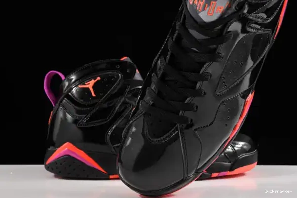 Rep LUCY 7 Jordan Air Black Retro Patent 313358-006 0318