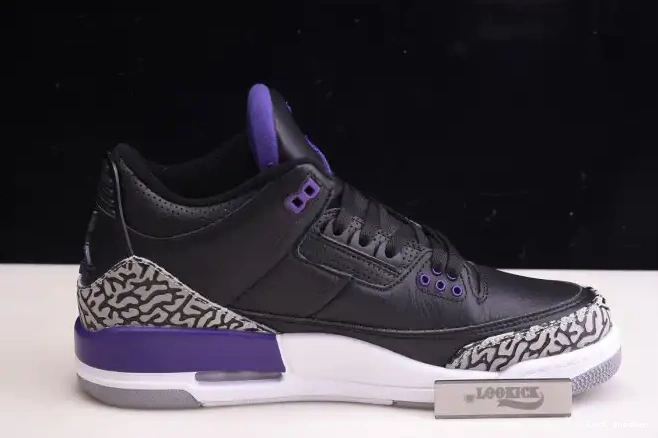 Cheap LUCY Purple Jordan CT8532-050 3 Court Air Retro Black 0321