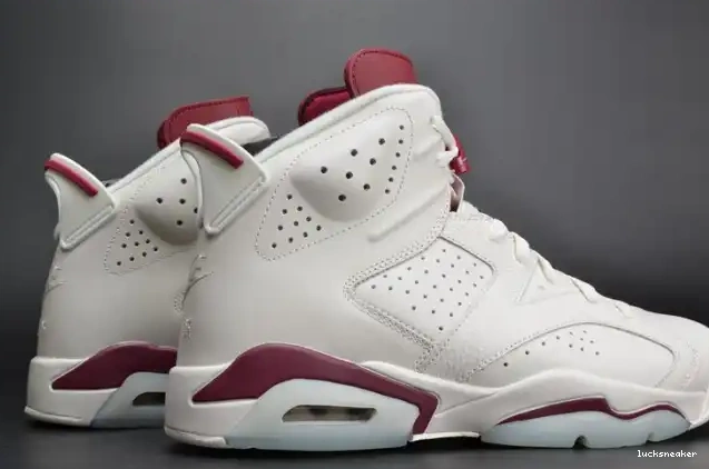 Cheap LUCY 384664-116 white Retro Jordan Air 6 Maroon 0305