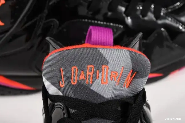 Rep LUCY 7 Jordan Air Black Retro Patent 313358-006 0318